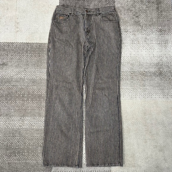Armani Exchange Denim - Vintage Armani Exchange Women 30 Hickory Stripe Railroad Straight Leg Jean Brown